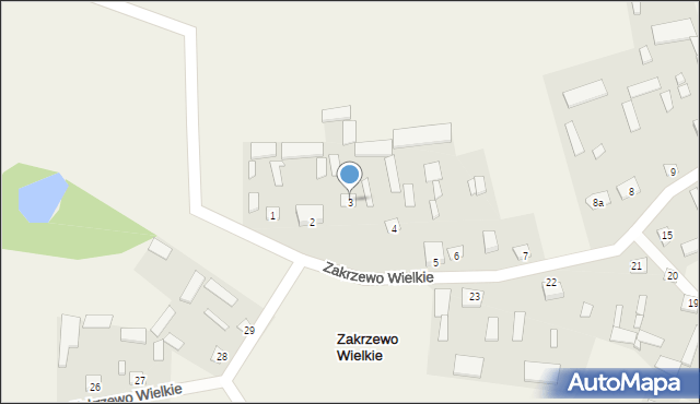 Zakrzewo Wielkie, Zakrzewo Wielkie, 3, mapa Zakrzewo Wielkie