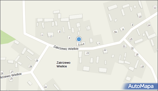 Zakrzewo Wielkie, Zakrzewo Wielkie, 5, mapa Zakrzewo Wielkie