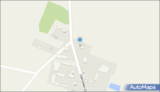 Zakrzewo-Zalesie, Zakrzewo-Zalesie, 26, mapa Zakrzewo-Zalesie
