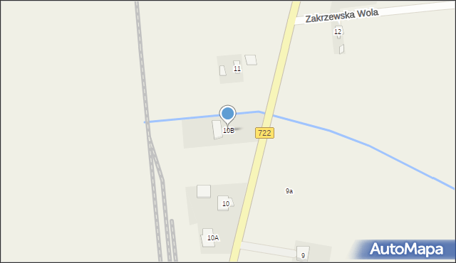 Zakrzewska Wola, Zakrzewska Wola, 10B, mapa Zakrzewska Wola