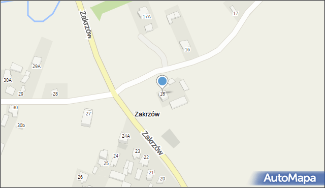 Zakrzów, Zakrzów, 18, mapa Zakrzów