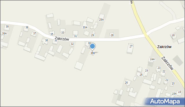 Zakrzów, Zakrzów, 30b, mapa Zakrzów