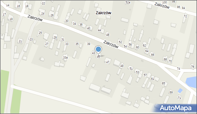 Zakrzów, Zakrzów, 45, mapa Zakrzów