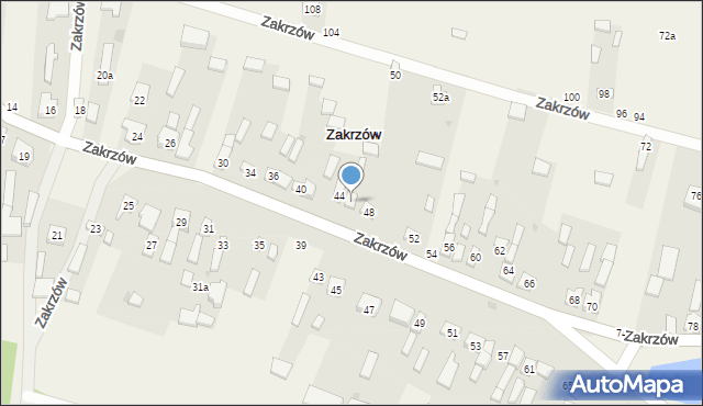 Zakrzów, Zakrzów, 46, mapa Zakrzów