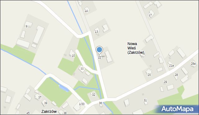 Zakrzów, Zakrzów, 12, mapa Zakrzów