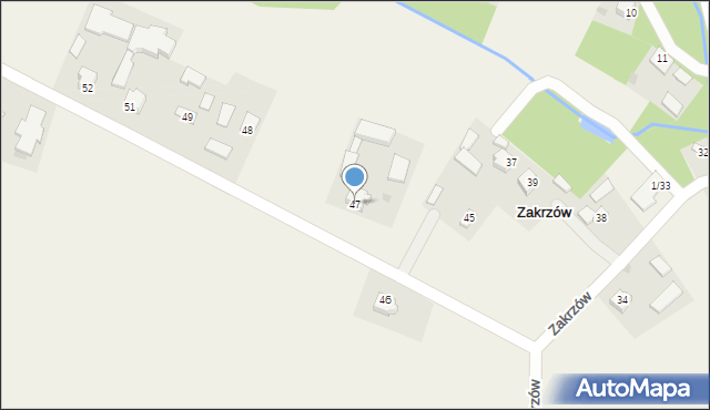 Zakrzów, Zakrzów, 47, mapa Zakrzów