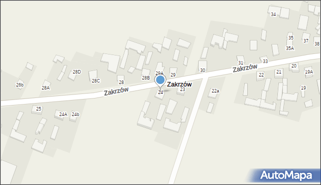 Zakrzów, Zakrzów, 24, mapa Zakrzów