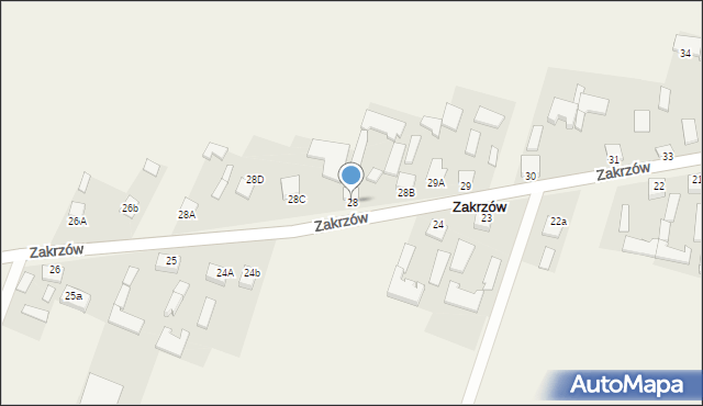 Zakrzów, Zakrzów, 28, mapa Zakrzów