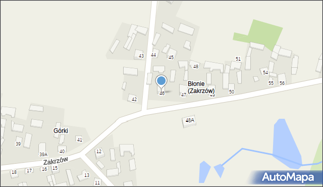 Zakrzów, Zakrzów, 46, mapa Zakrzów