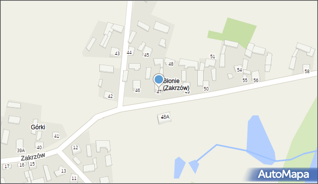 Zakrzów, Zakrzów, 47, mapa Zakrzów