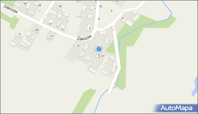 Zakrzów, Zakrzów, 2, mapa Zakrzów