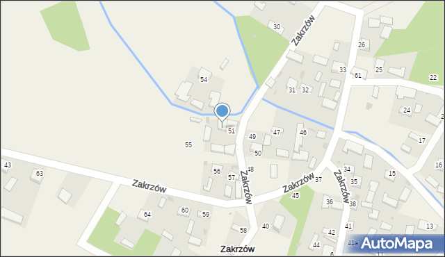 Zakrzów, Zakrzów, 53, mapa Zakrzów