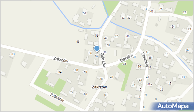 Zakrzów, Zakrzów, 57, mapa Zakrzów