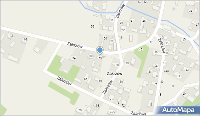 Zakrzów, Zakrzów, 59, mapa Zakrzów