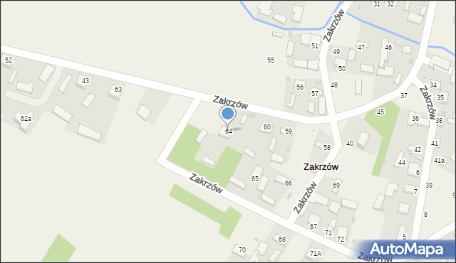 Zakrzów, Zakrzów, 64, mapa Zakrzów