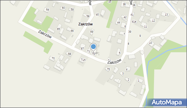 Zakrzów, Zakrzów, 72, mapa Zakrzów