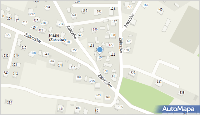 Zakrzów, Zakrzów, 10, mapa Zakrzów