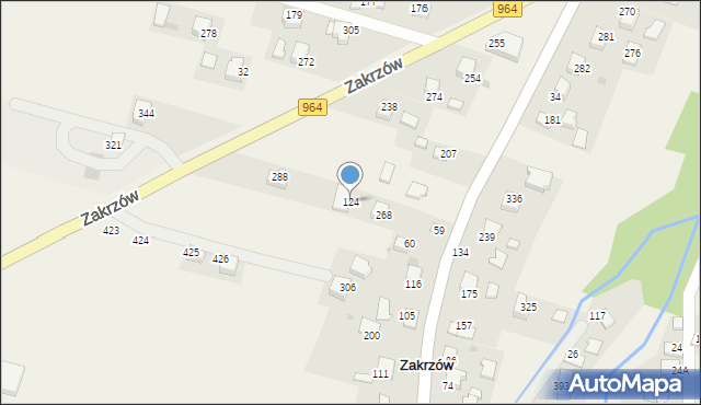 Zakrzów, Zakrzów, 124, mapa Zakrzów