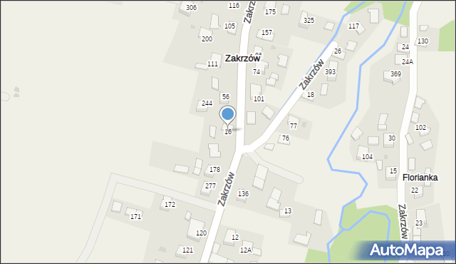 Zakrzów, Zakrzów, 16, mapa Zakrzów