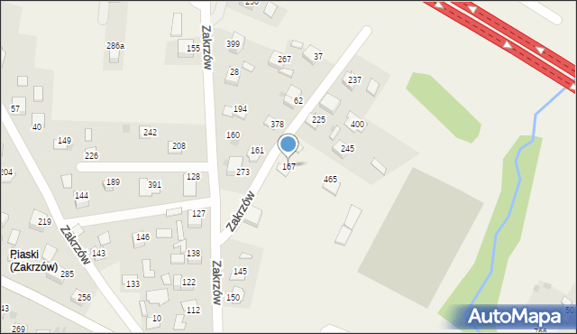 Zakrzów, Zakrzów, 167, mapa Zakrzów