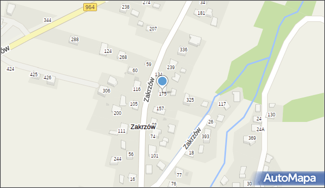 Zakrzów, Zakrzów, 175, mapa Zakrzów