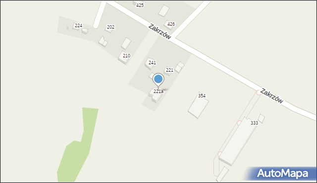 Zakrzów, Zakrzów, 221a, mapa Zakrzów