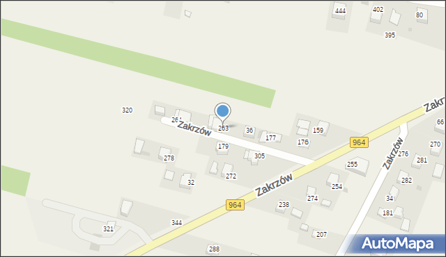 Zakrzów, Zakrzów, 263, mapa Zakrzów