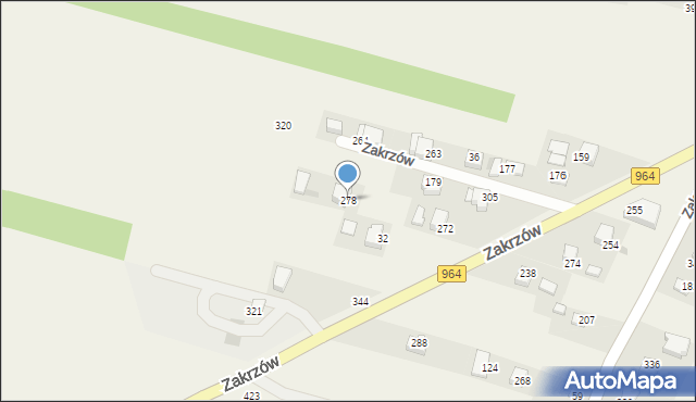 Zakrzów, Zakrzów, 278, mapa Zakrzów
