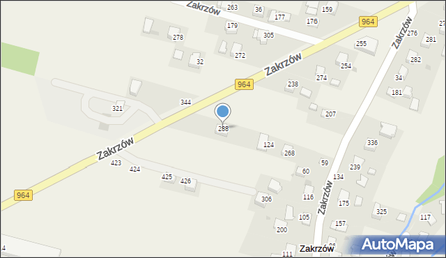 Zakrzów, Zakrzów, 288, mapa Zakrzów