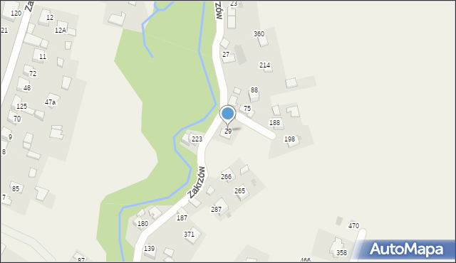 Zakrzów, Zakrzów, 29, mapa Zakrzów