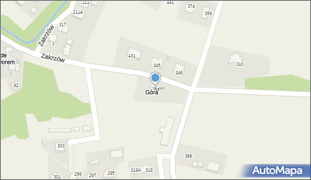 Zakrzów, Zakrzów, 294, mapa Zakrzów
