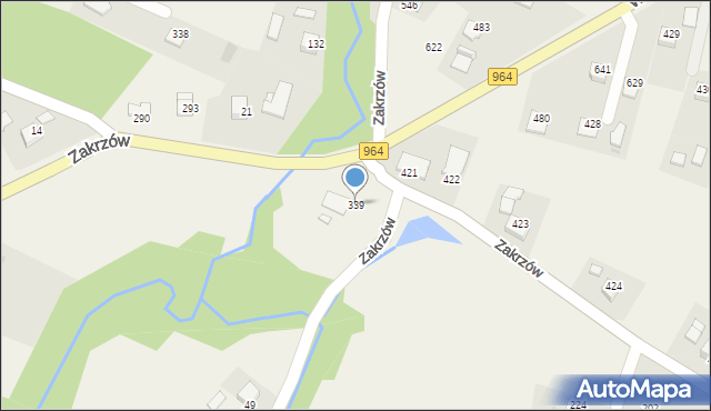 Zakrzów, Zakrzów, 339, mapa Zakrzów