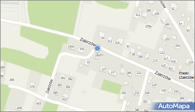 Zakrzów, Zakrzów, 370, mapa Zakrzów