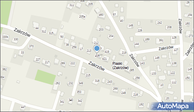 Zakrzów, Zakrzów, 415, mapa Zakrzów