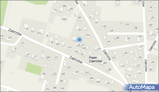 Zakrzów, Zakrzów, 418, mapa Zakrzów