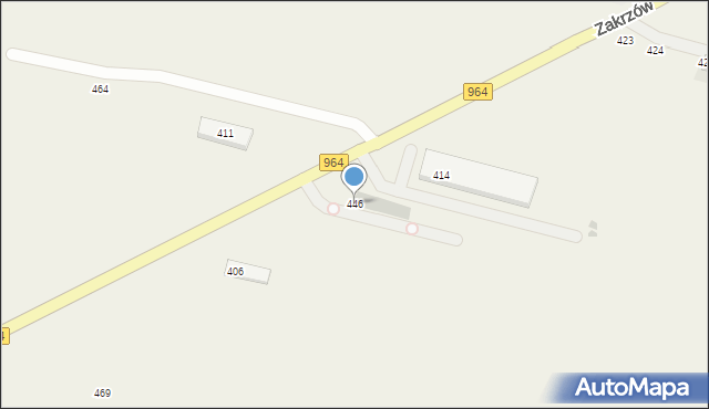 Zakrzów, Zakrzów, 446, mapa Zakrzów