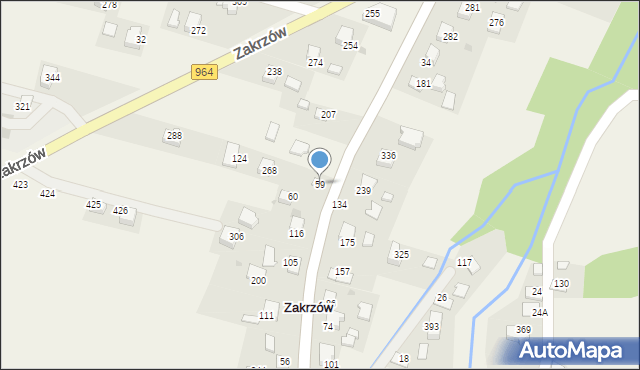 Zakrzów, Zakrzów, 59, mapa Zakrzów