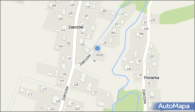 Zakrzów, Zakrzów, 77, mapa Zakrzów