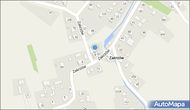 Zakrzów, Zakrzów, 9, mapa Zakrzów