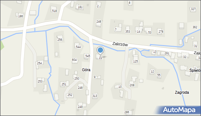 Zakrzów, Zakrzów, 11, mapa Zakrzów