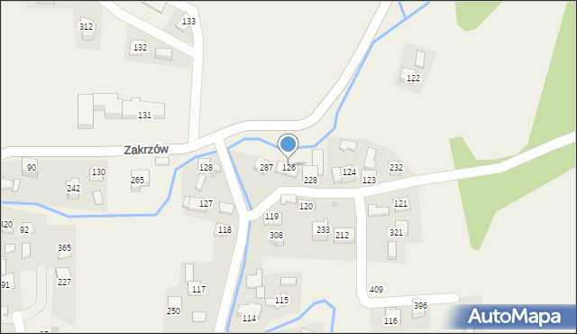 Zakrzów, Zakrzów, 126, mapa Zakrzów