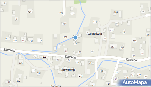 Zakrzów, Zakrzów, 29, mapa Zakrzów