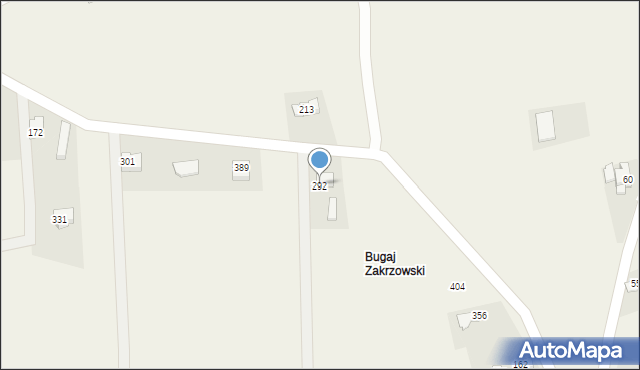 Zakrzów, Zakrzów, 292, mapa Zakrzów