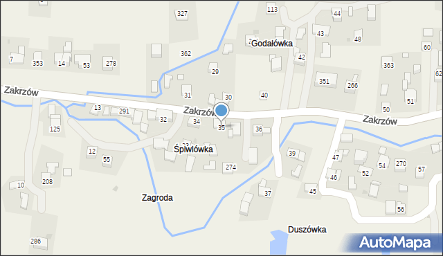 Zakrzów, Zakrzów, 35, mapa Zakrzów