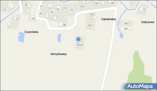 Zakrzów, Zakrzów, 373, mapa Zakrzów