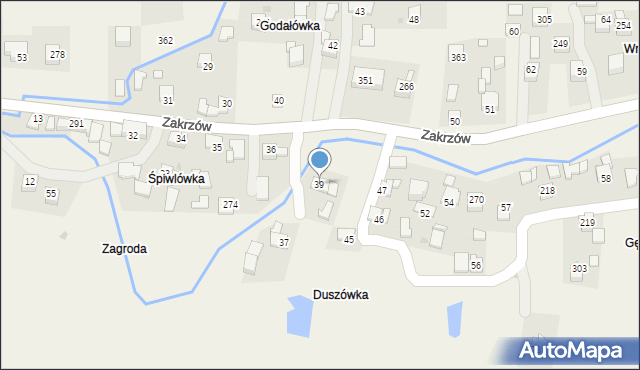 Zakrzów, Zakrzów, 39, mapa Zakrzów