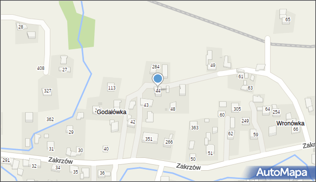 Zakrzów, Zakrzów, 44, mapa Zakrzów