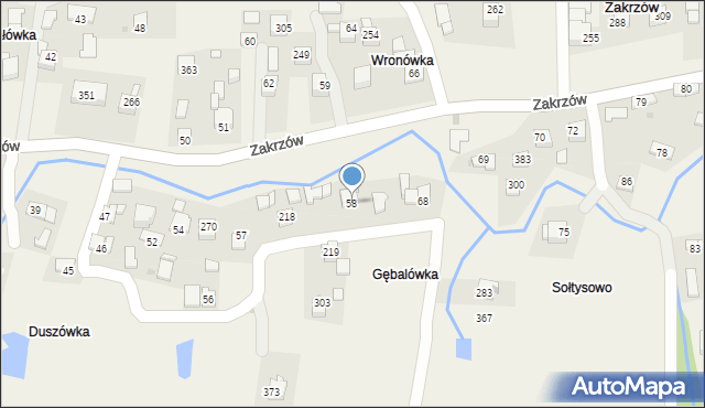 Zakrzów, Zakrzów, 58, mapa Zakrzów