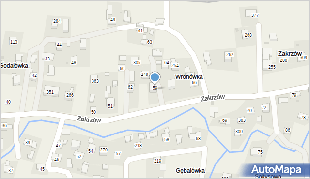 Zakrzów, Zakrzów, 59, mapa Zakrzów