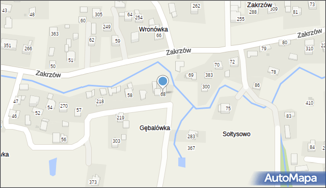 Zakrzów, Zakrzów, 68, mapa Zakrzów